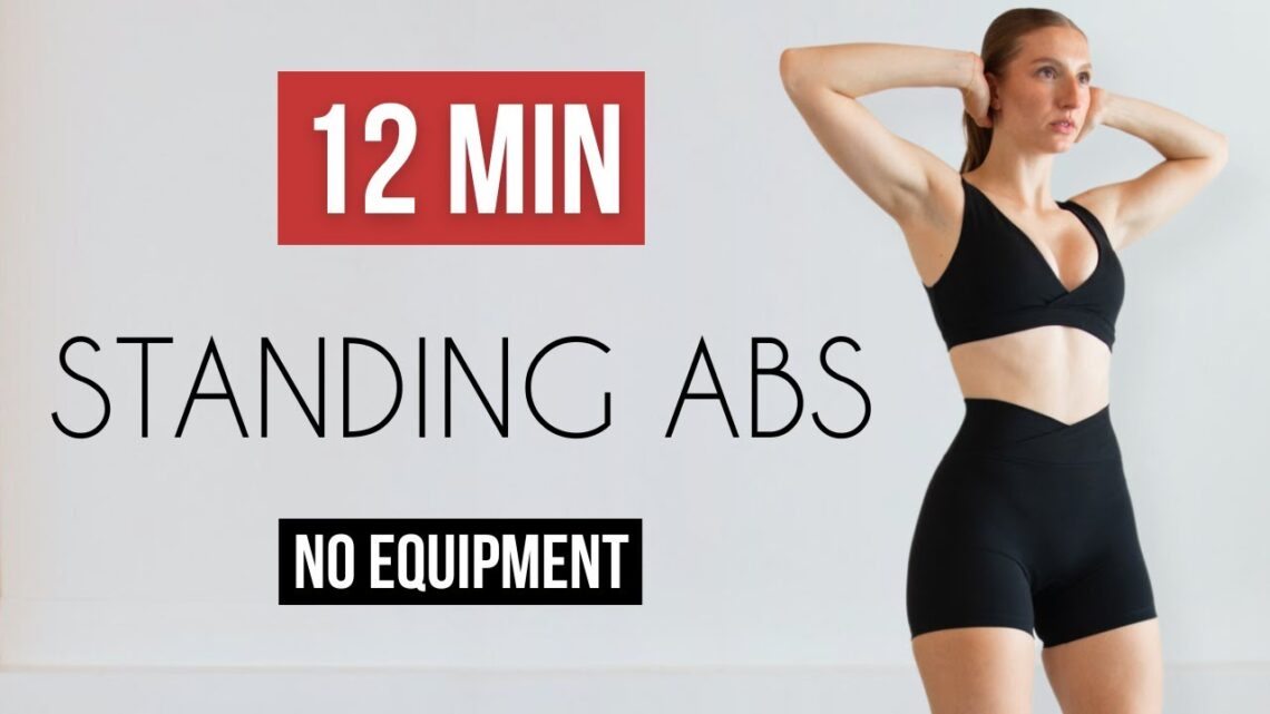 12 min STANDING ABS Workout (No Equipment)