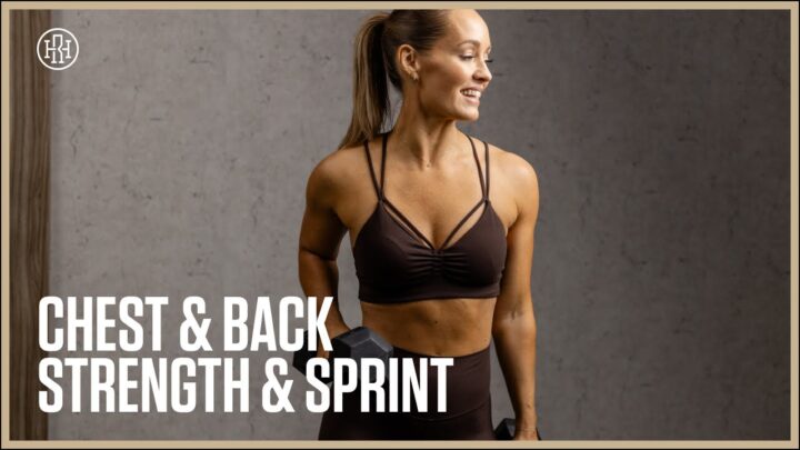 39MIN Unilateral Chest & Back Strength + Sprint // Day 32: HR12WEEK 5.0