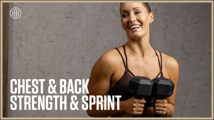 40MIN Chest & Back Strength + Sprint // Day 22: HR12WEEK 5.0