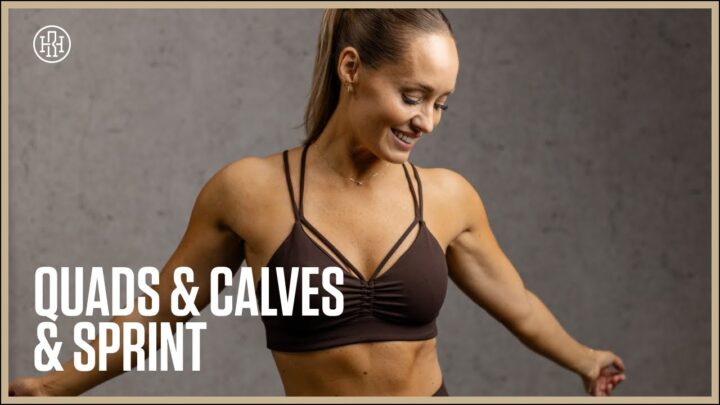37MIN Quads & Calves Strength + Sprint // Day 24: HR12WEEK 5.0
