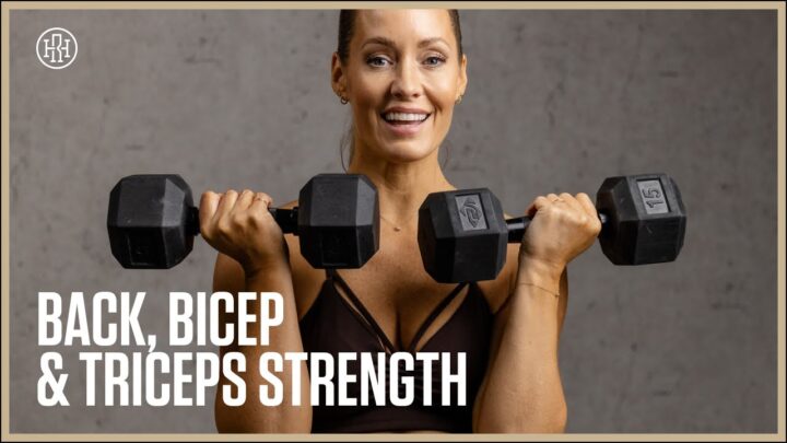 40MIN Upper Body Strength Workout (Back, Bi’s & Tri’s) // Day 40: HR12WEEK 5.0