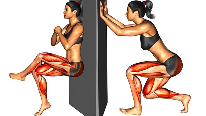 Quick Exercises At Home Against The Wall