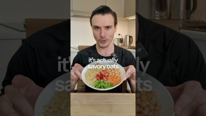 My Go-To Savory Oats Bowl 🌱🔥 #veganrecipes #plantbased #vegan