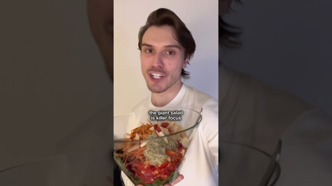 I Eat This Giant Salad Almost Every Day! #vegandiet #plantbasedmeals #plantbasedlifestyle