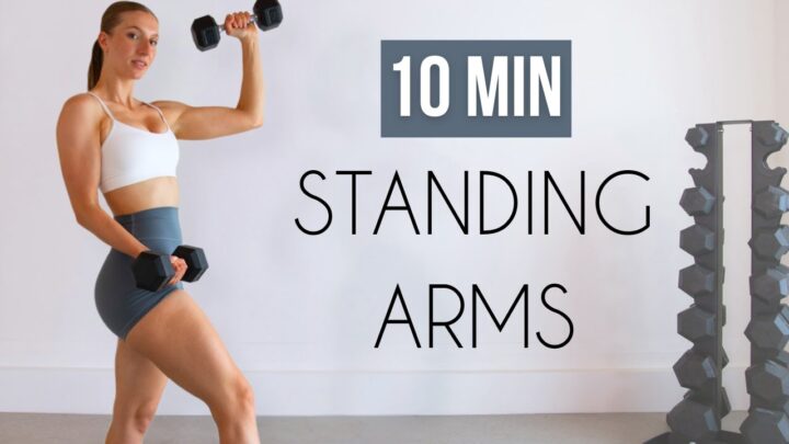 10 MIN STANDING TONED ARMS WORKOUT – No Repeats, At Home