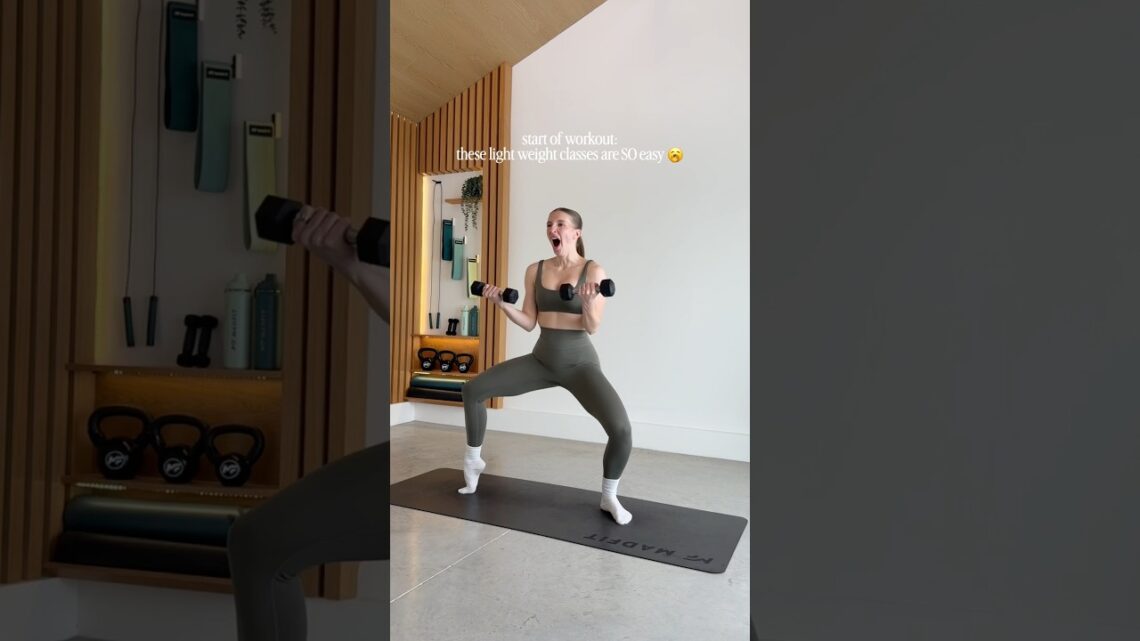 when you get humbled by “easy” lightweight workouts