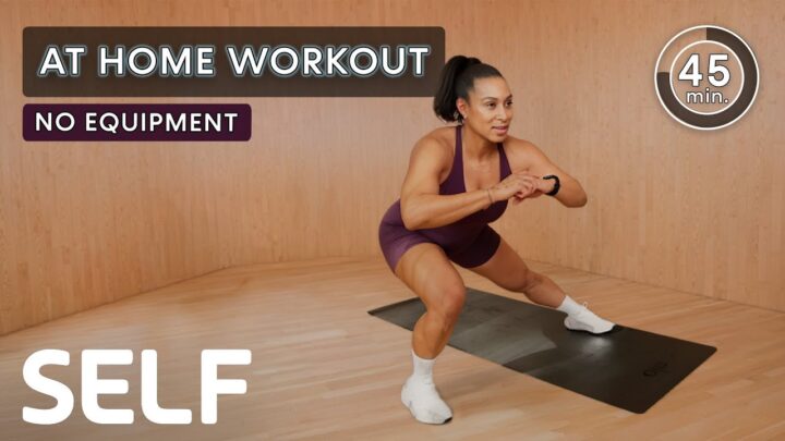 45 Min Full Body Workout At Home (No Equipment)  SELF