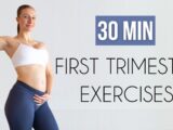 30 MIN FIRST TRIMESTER WORKOUT  Pregnancy Safe, No Equipment, Full Body
